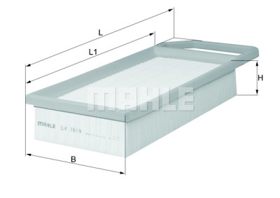 Filtro de ar MAHLE ORIGINAL LX 1619