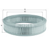 Filtro de ar MAHLE ORIGINAL LX 1638