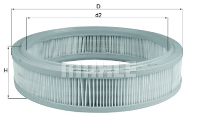 Filtro de ar MAHLE ORIGINAL LX 1638