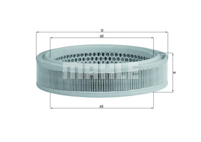 Filtro de ar MAHLE ORIGINAL LX 166