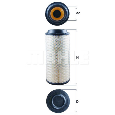 Filtro de ar MAHLE ORIGINAL LX 1673
