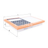 Filtro de ar MAHLE ORIGINAL LX 1850/1