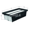 Filtro de ar MAHLE ORIGINAL LX 2035