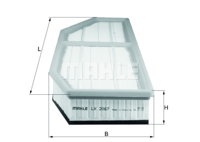 Filtro de ar MAHLE ORIGINAL LX 2067