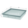 Filtro de ar MAHLE ORIGINAL LX 2077/3