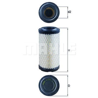 Filtro de ar MAHLE ORIGINAL LX 2908