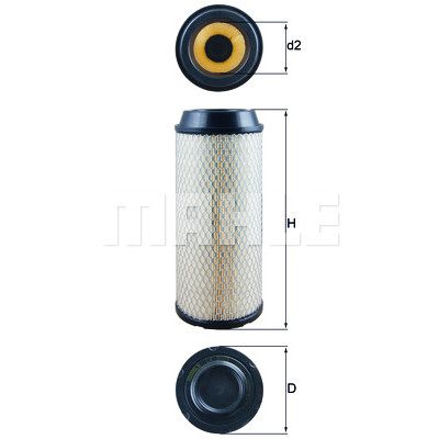 Filtro de ar MAHLE ORIGINAL LX 3008