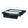 Filtro de ar MAHLE ORIGINAL LX 3462