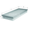 Filtro de ar MAHLE ORIGINAL LX 522