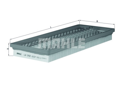 Filtro de ar MAHLE ORIGINAL LX 592