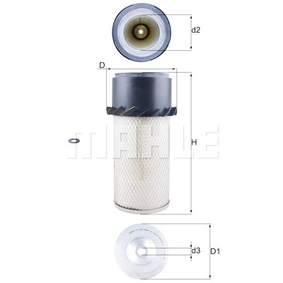 Filtro de ar MAHLE ORIGINAL LX 649