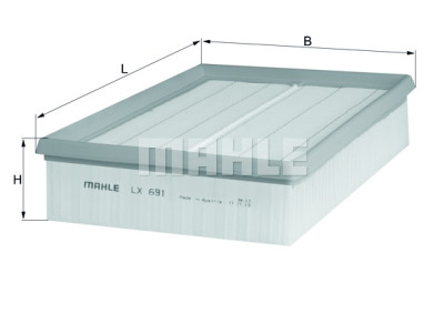 Filtro de ar MAHLE ORIGINAL LX 691