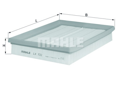 Filtro de ar MAHLE ORIGINAL LX 722