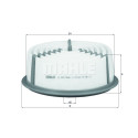 Filtro de ar MAHLE ORIGINAL LX 833