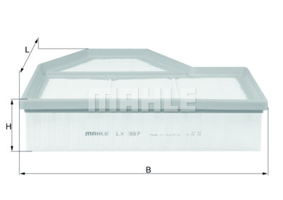 Filtro de ar MAHLE ORIGINAL LX 987