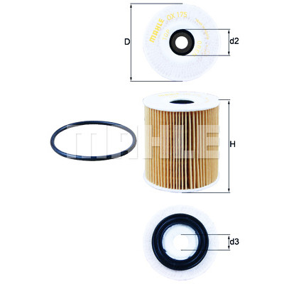 Filtro de óleo MAHLE ORIGINAL OX 175D