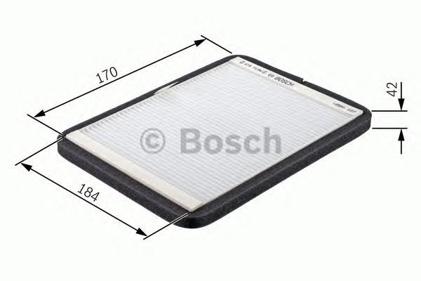 Filtro de ar de cabine BOSCH 1 987 432 011