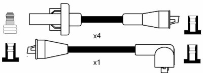 Conjunto de cabos de ignição NGK 2587
