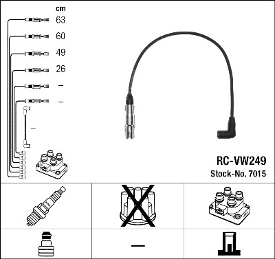 Conjunto de cabos de ignição NGK 7015