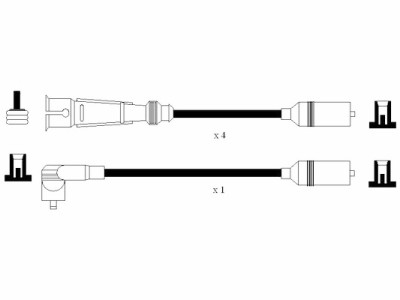 Conjunto de cabos de ignição NGK 7363