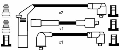 Conjunto de cabos de ignição NGK 7367