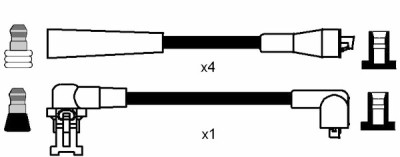 Conjunto de cabos de ignição NGK 8487
