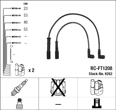 Conjunto de cabos de ignição NGK 9262