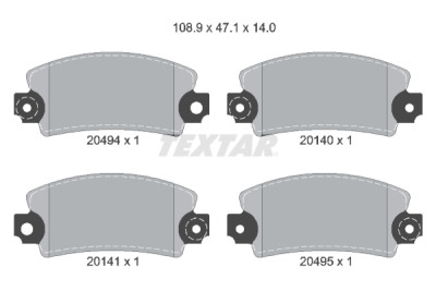 Pastilhas de freio TEXTAR 20494 01
