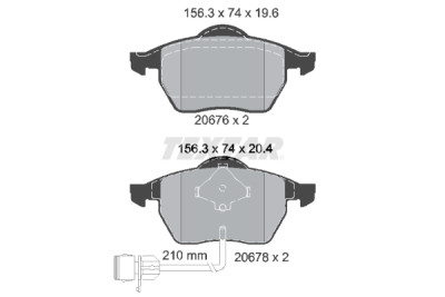 Pastilhas de freio TEXTAR 2067602