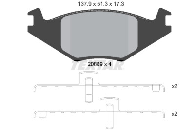 Pastilhas de freio TEXTAR 2088902