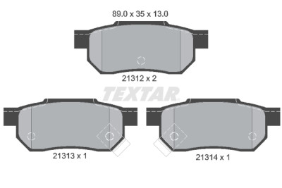 Pastilhas de freio TEXTAR 2131201