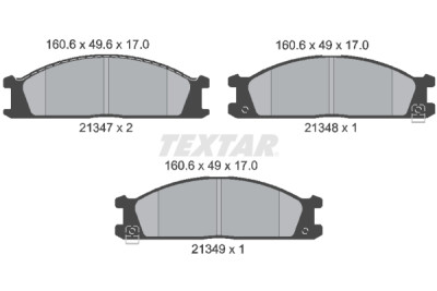 Pastilhas de freio TEXTAR 2134702