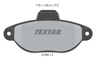 Pastilhas de freio TEXTAR 2136502
