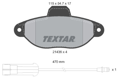 Pastilhas de freio TEXTAR 2143603