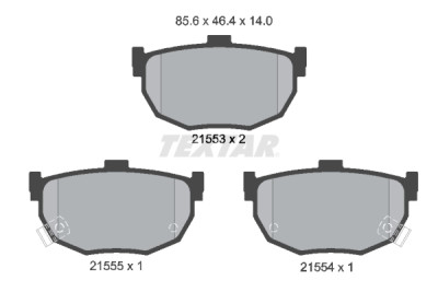 Pastilhas de freio TEXTAR 21553 01