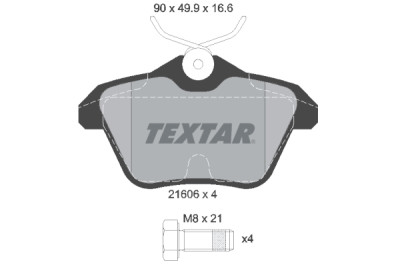 Pastilhas de freio TEXTAR 2160601