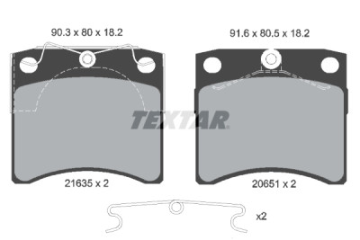 Pastilhas de freio TEXTAR 2163501
