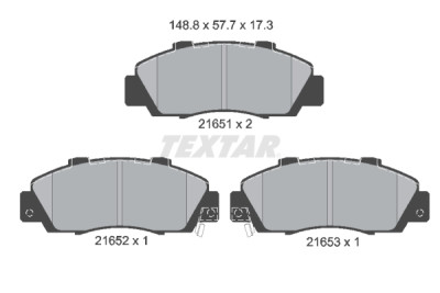 Pastilhas de freio TEXTAR 2165101