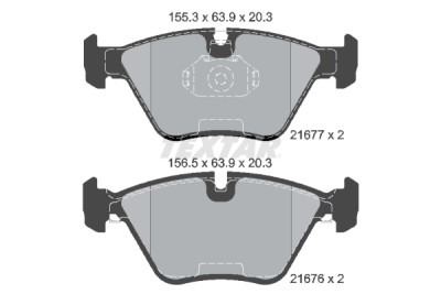 Pastilhas de freio TEXTAR 2167703