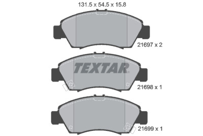 Pastilhas de freio TEXTAR 21697 01