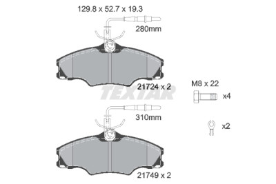 Pastilhas de freio TEXTAR 2172402