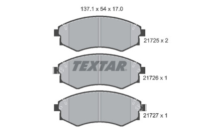 Pastilhas de freio TEXTAR 21725 01
