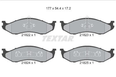 Pastilhas de freio TEXTAR 2182202