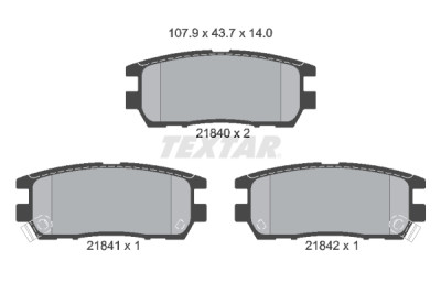 Pastilhas de freio TEXTAR 2184002