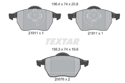 Pastilhas de freio TEXTAR 2191102