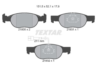 Pastilhas de freio TEXTAR 2193002