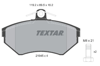 Pastilhas de freio TEXTAR 2194502