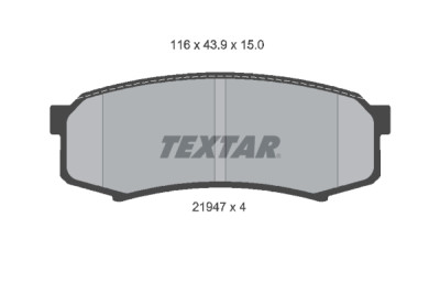 Pastilhas de freio TEXTAR 21947 01