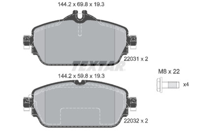 Pastilhas de freio TEXTAR 2203102