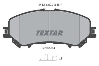 Pastilhas de freio TEXTAR 2206503
